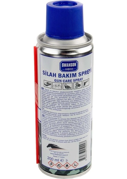 Swanson Works Tabanca & Tüfek Temizlik ve Bakım Spreyi SW-141