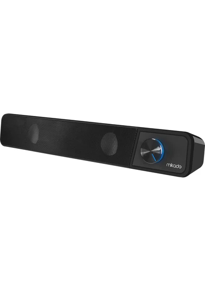 MD-69S Siyah 3WX2 LED Işıklı Multimedia Soundbar Speaker