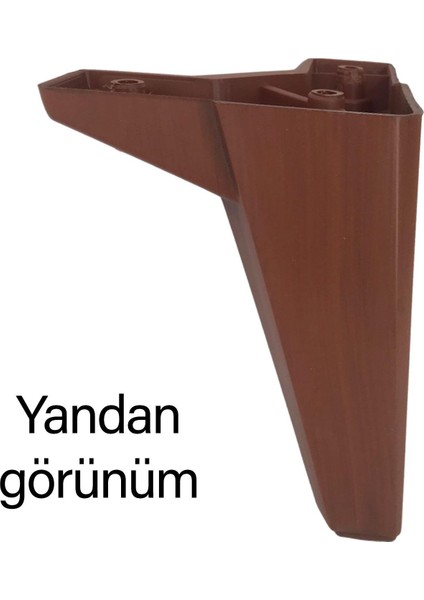 4 Adet Serdivan 15 cm Ceviz Ahşap Desenli Lüx Mobilya Kanepe Sehpa Ünite Koltuk Ayağı Baza Ayak