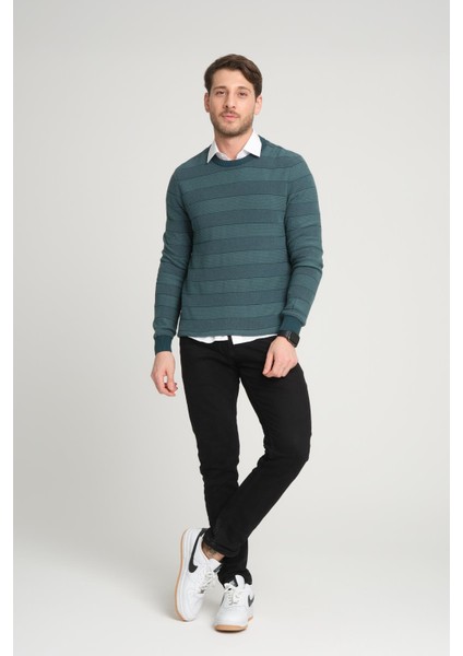 Bisiklet Yaka Desenli KAZAK(E21-18113)