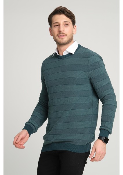 Bisiklet Yaka Desenli KAZAK(E21-18113) indirimleri