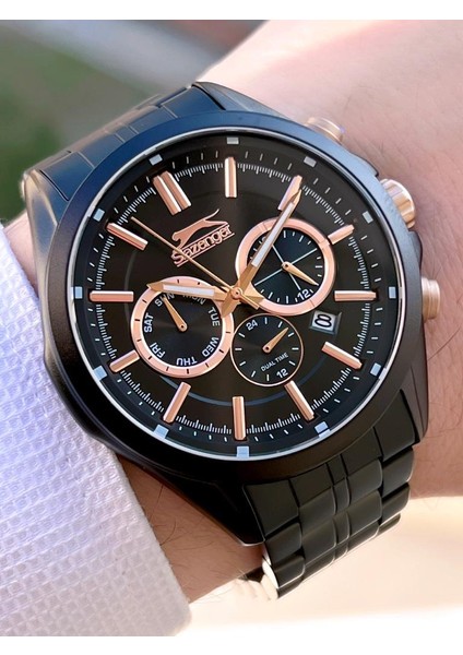 Sl.05 Slazenger Çelik Kordon Kararma Renk Atma Yapmaz Iç Fonksiyonları Aktif 5 Atm Erkek Kol Saati