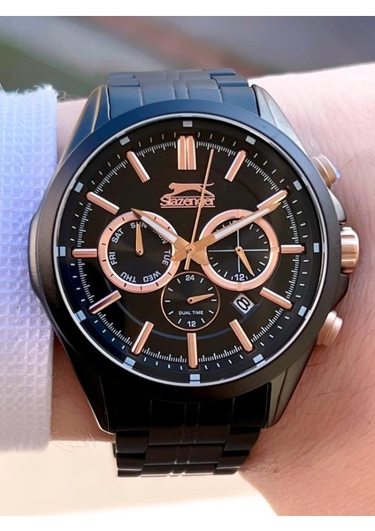 Sl.05 Slazenger Çelik Kordon Kararma Renk Atma Yapmaz Iç Fonksiyonları Aktif 5 Atm Erkek Kol Saati fırsatları