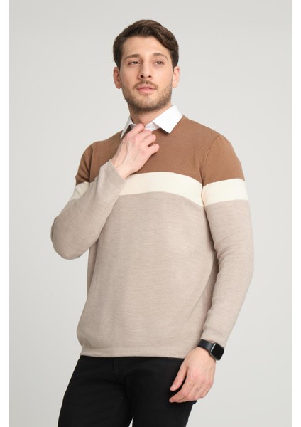 Renk Bloklu Kazak (E22-5701) fırsatları