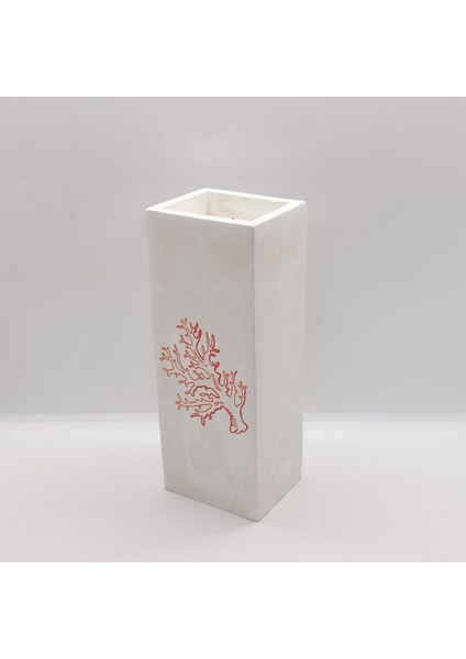 Orange Coral / Mercan Baskılı Beton Mum