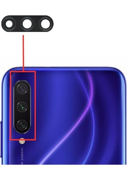 Xiaomi Mi A3 Uyumlu Kamera Lensi Camı M1906F9SH M1906F9SI