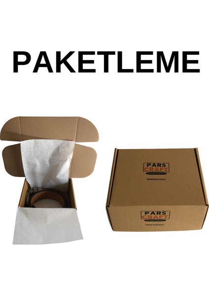 Parscraft Hakiki Deri Erkek Kemer 3,5 cm Dikişli Rugan Siyah Klasik Kumaş Pantolon Kemeri