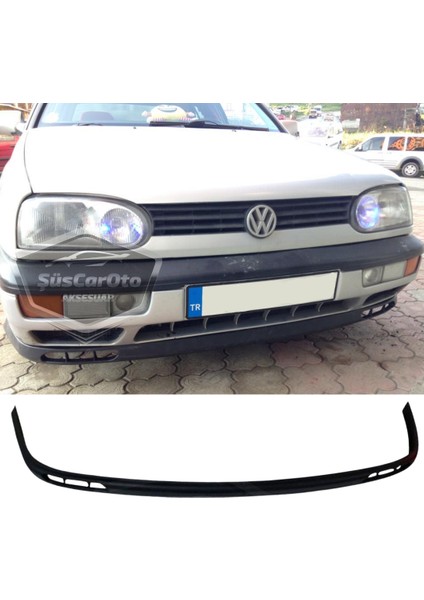 Vw Golf 3 1991-1998 Uyumlu Üniversal Laguna Lip Esnek Ön Lip 2 Parça Tampon Altı Dil Karlık Ön Ek