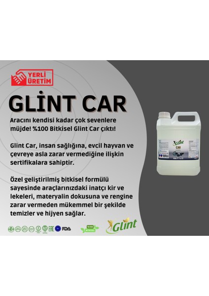 Car %100 Bitkisel Jant Koltuk Parlatıcı Paspas Cam Temizleyici Mucize Sprey 5 Litre