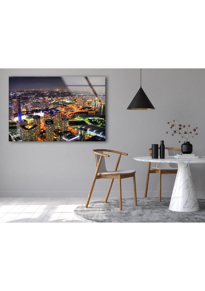 Yokohama Şehri Temperli Cam Duvar Tablosu modelleri