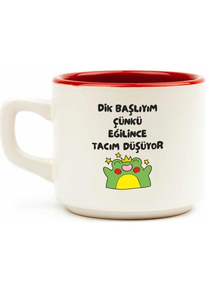 Eğilince Tacım Düşüyor Beyaz Venüs Kupa - Hediye Seramik Kupa