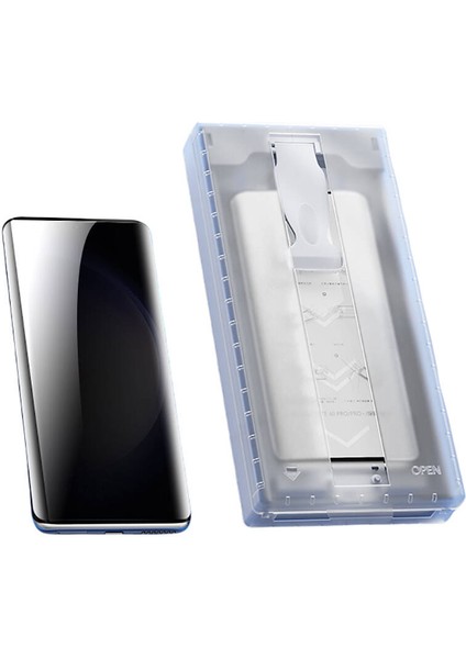 Samsung Galaxy S24 Ultra Hayalet Ekran Koruyucu Uygulama Aparatlı (Privacy 6in1 Easy Body)