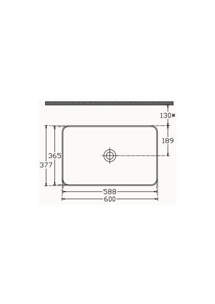 Sistemay Tezgah Üstü Lavabo 60 cm