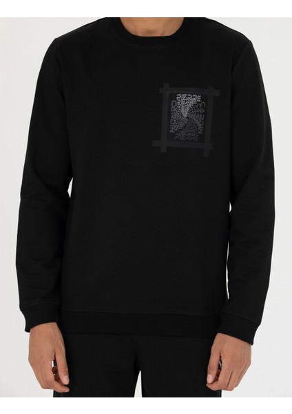 Erkek Siyah Sweatshirt 50273400-VR046