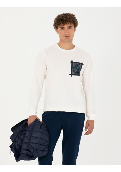 Pierre Cardin Erkek Ekru Sweatshirt 50273400-VR019