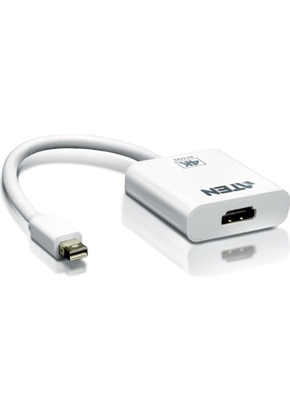 Mini DisplayPort (mini DP) 4K HDMI Adaptörü, Kablolu, mini DP Erkek - HDMI A Dişi, 2160p, 0.20 metre