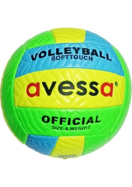 Voleybol Topu Avessa Fosforlu Yeşil/sarı/mavi