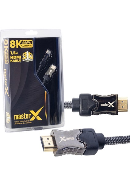 MX-18938 8k 60HZ 2.1V Ultra Hd 1.5 Metre HDMI Kablo