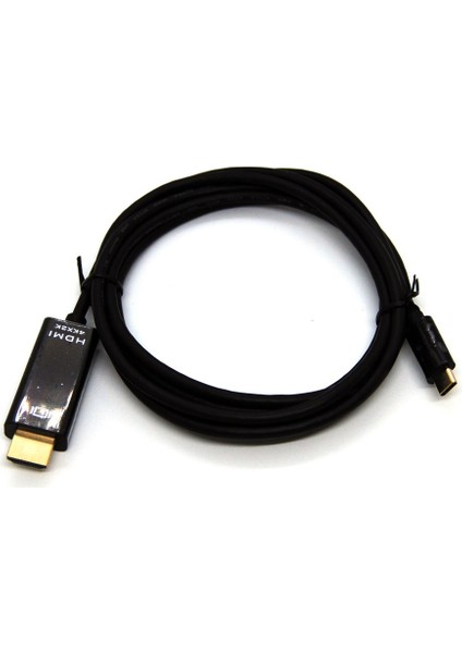 USB Tip C HDMI Görüntü Adaptörü, USB Tip C Erkek HDMI A Erkek, 4K@60Hz, Altın Kaplama, 2 metre Beek TYPE C M/HDMI A M,4K@60Hz,Gold,2M