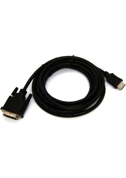 HDMI DVI-D Adaptör Kablosu, HDMI Tip A Erkek DVI -D (18+1) Erkek, 3 metre Beek HDMI/DVI(18+1) M/M,5M