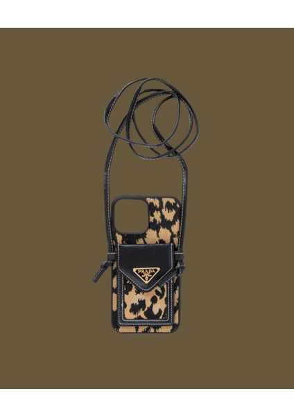 Leopar Çantalı Telefon Kılıfı - DK155 - iPhone 15 Pro
