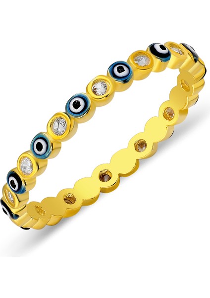 Mine ve Zirkontaşlı Nazargöz Tamtur Yüzük