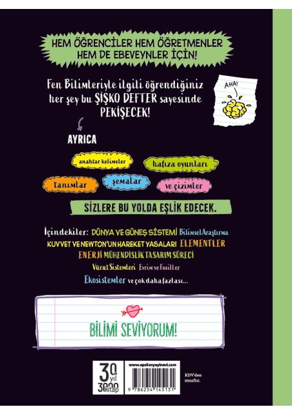 Fen Bilimleriyle İlgili Bilmeniz Gereken Her Şey Şişko Defter’de modelleri
