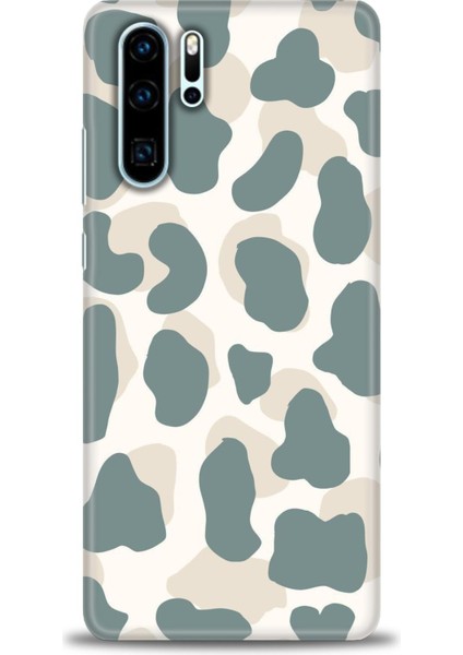 Huawei P30 Pro Kılıf Hd Baskılı - Mavi Bej