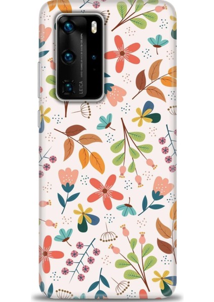 Huawei P40 Pro Kılıf Hd Baskılı - Renkli Dallar