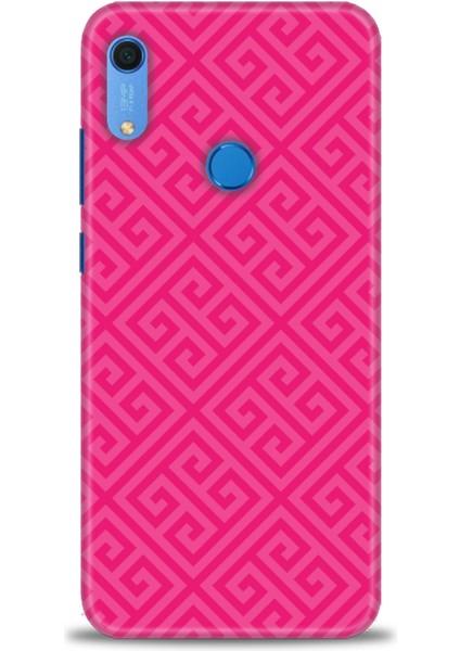 Huawei Y6S Kılıf Hd Baskılı - Pembe Mozaik