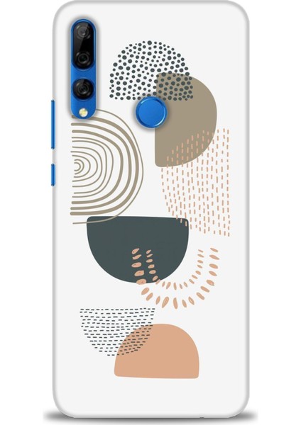 Huawei Y9 Prime 2019 Kılıf Hd Baskılı - Turuncu Yarım Daire