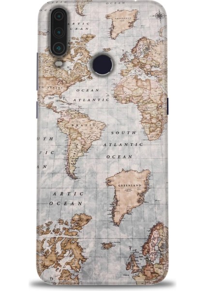 General Mobile Gm 10 Kılıf Hd Baskılı - Dünya Haritası