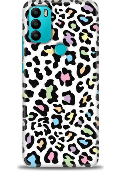 General Mobile Gm 21 Plus Kılıf Hd Baskılı - Renkli Leopar