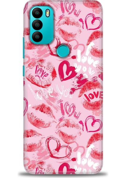 General Mobile Gm 21 Plus Kılıf Hd Baskılı - Pembe Love