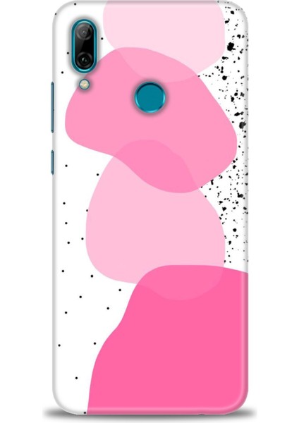 Huawei P Smart 2019 Kılıf Hd Baskılı - Pembe Beyaz Siyah