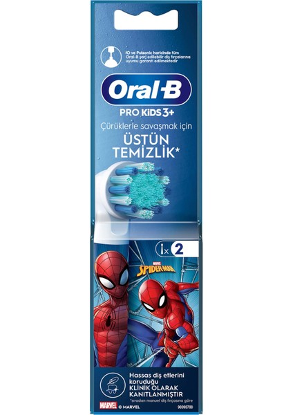 Şarjlı Diş Fırçası Yedek Başlığı Spiderman 2 Adet Ürün