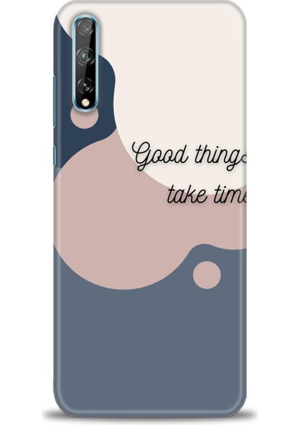 Huawei Y8P Kılıf Hd Baskılı - Good Things Take Time