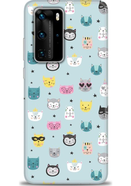 Huawei P40 Pro Kılıf Hd Baskılı - Cats