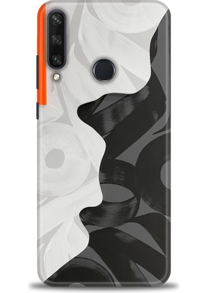 Huawei Y6P Kılıf Hd Baskılı - Turuncu Çizgi