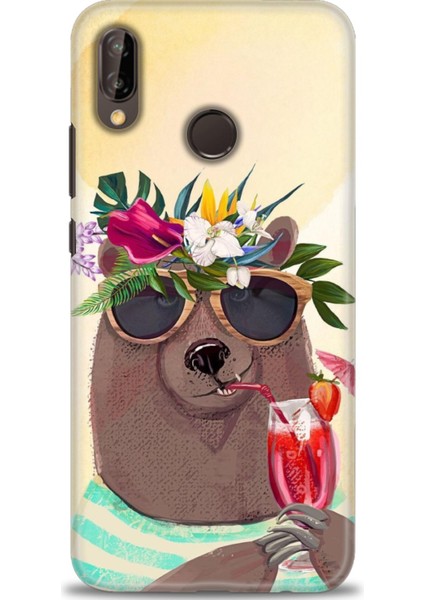 Huawei P20 Lite Kılıf Hd Baskılı - Keyifli Ayı