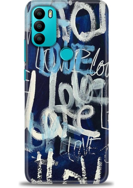 General Mobile Gm 21 Plus Kılıf Hd Baskılı - Love Mavi