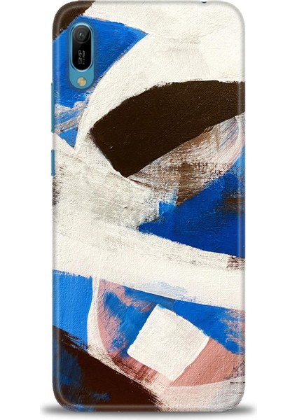 Huawei Y6 2019 Kılıf Hd Baskılı - Siyah Mavi