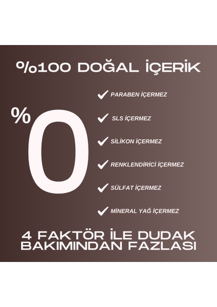 Lip Balm Dudak Bakım Kremi - Kakao & Shea Yağı Vazelin - Onarıcı & Nemlendirici Krem 25ml fırsatları