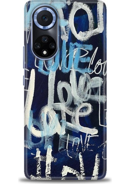 Huawei Nova 9 Kılıf Hd Baskılı - Love Mavi