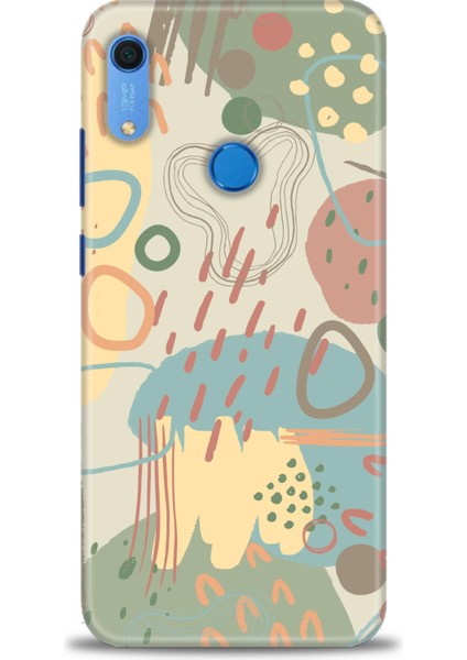 Huawei Y6S Kılıf Hd Baskılı - Renkli Tuval