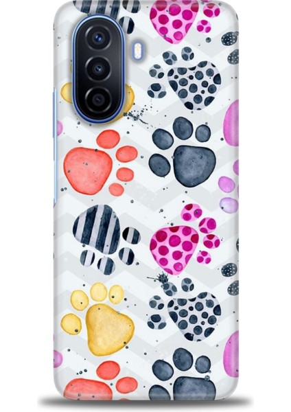 Huawei Nova Y70 Kılıf Hd Baskılı - Renkli Patiler