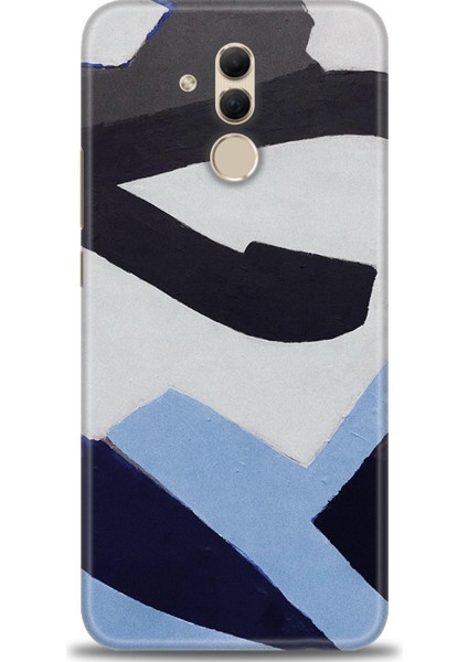 Huawei Mate 20 Lite Kılıf Hd Baskılı - Gri Mavi
