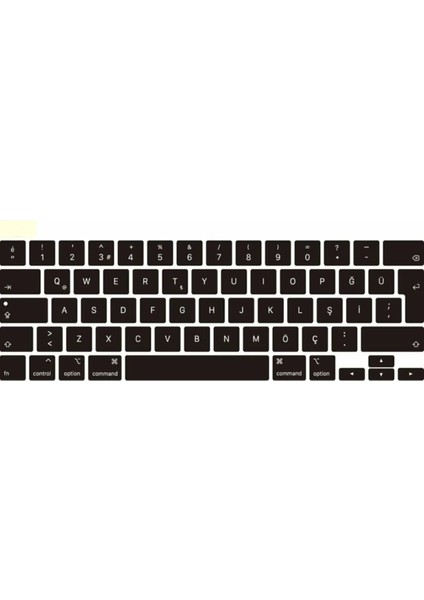 Macbook Pro 15.4 Inç A1707 A1990 Silikon Türkçe Klavye Koruyucu Touchbar