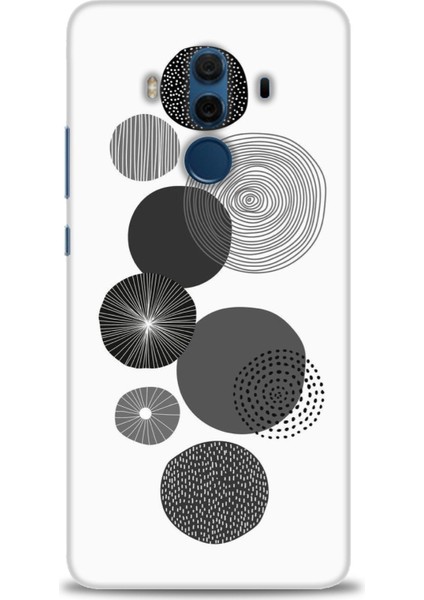 Huawei Mate 10 Pro Kılıf Hd Baskılı - Siyah Daire