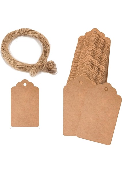 5 Çanta 100 Torba Kraft Kağıt Etiket - Kraft (Yurt Dışından)